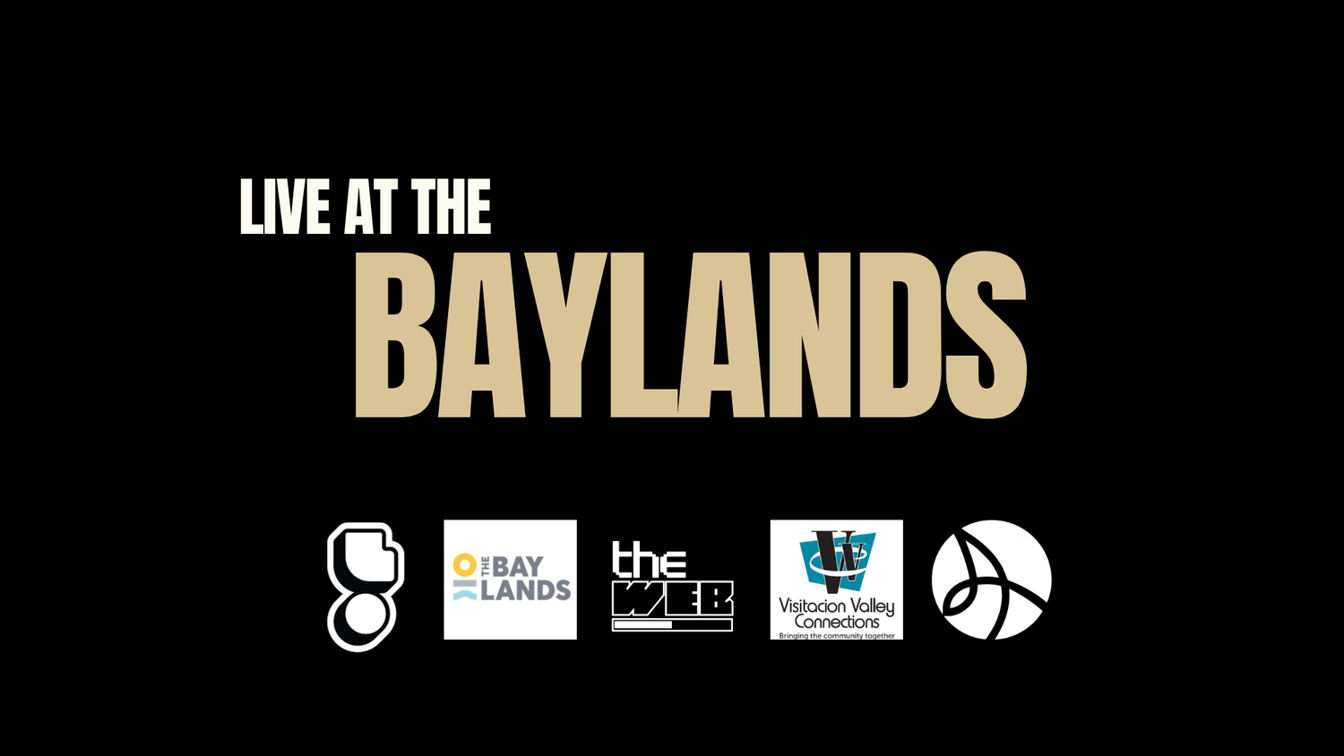 Live at the Baylands title graphic and partner marks.