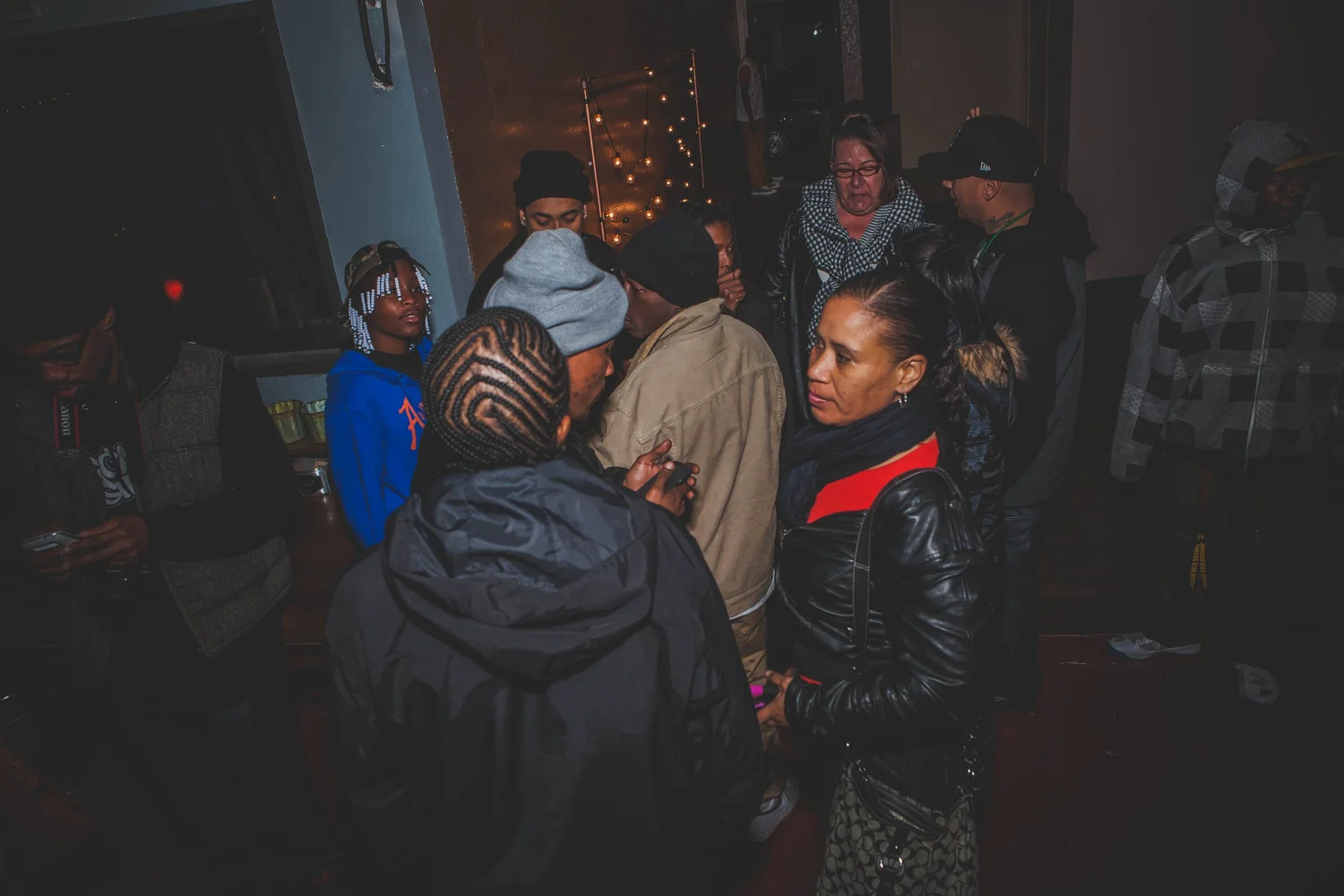 Attendees socializing before the event.