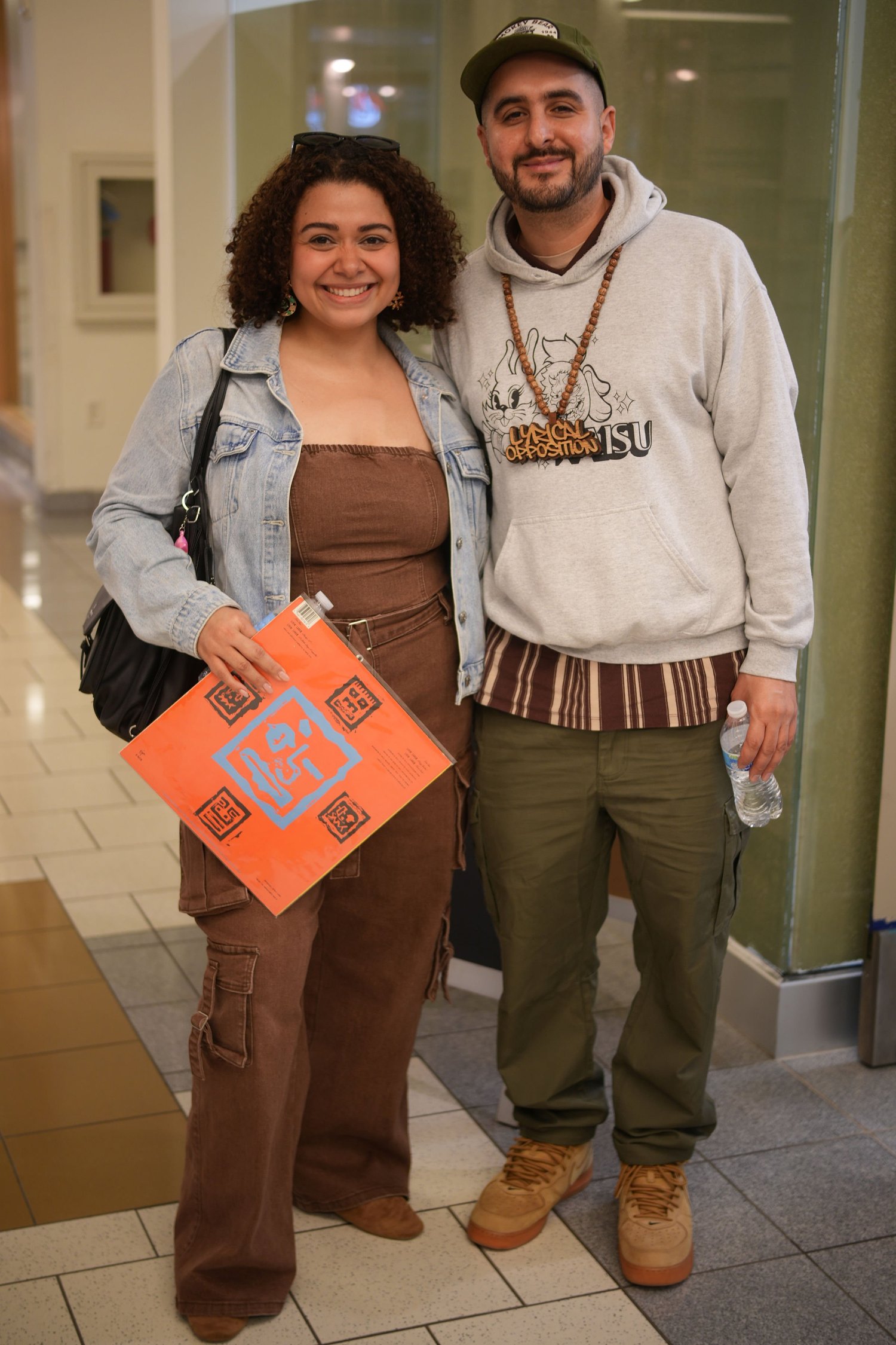 Guests pose together for a portrait at the open house.