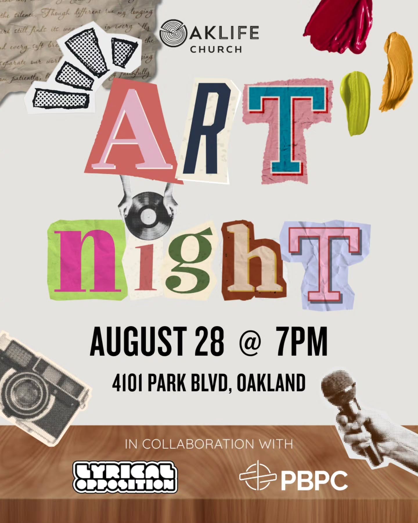 Art Night with Oak Life and Lyrical Opposition