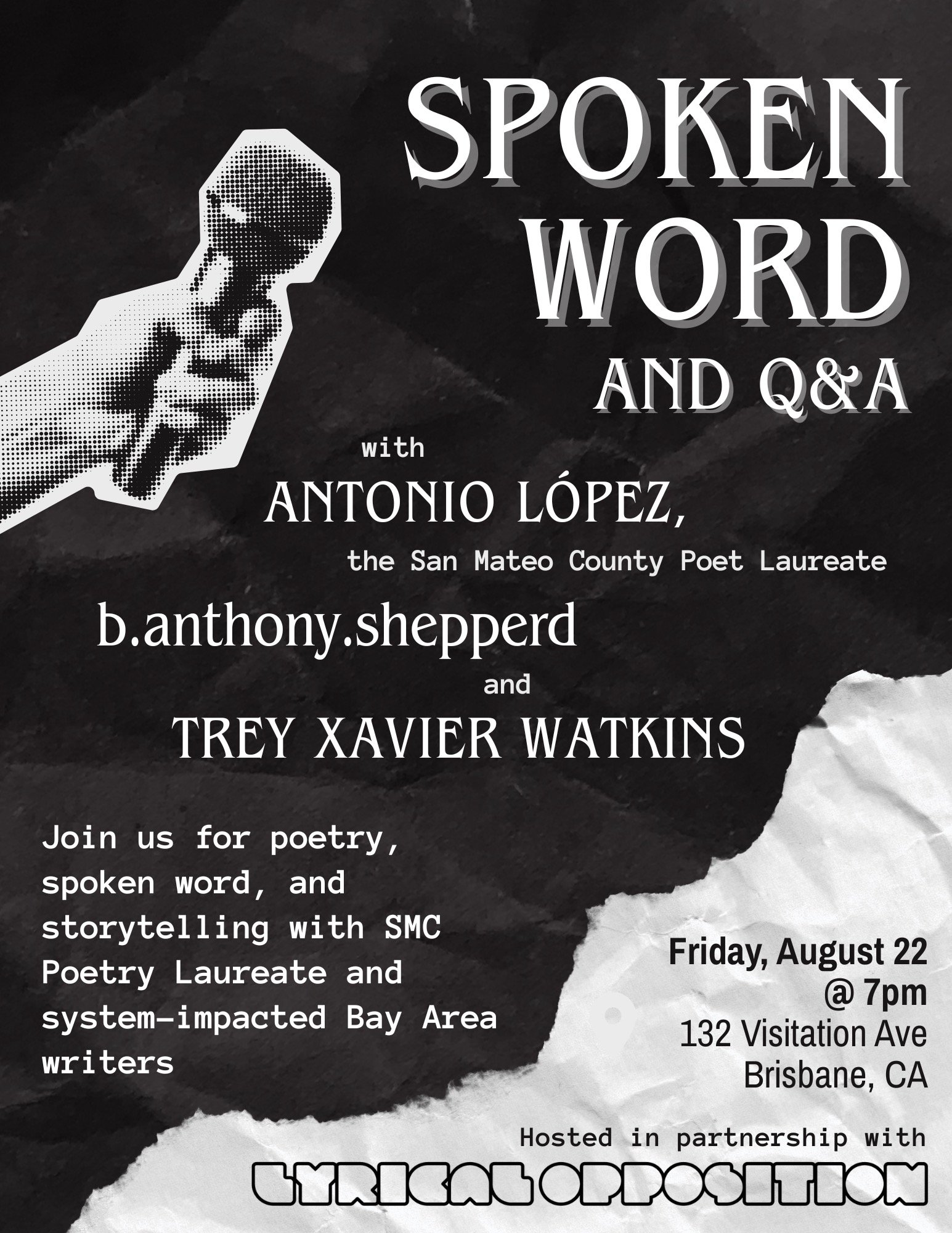 Spoken Word and Q&A with Antonio Lopez, B. Anthony Shepperd and Trey Xavier Watkins