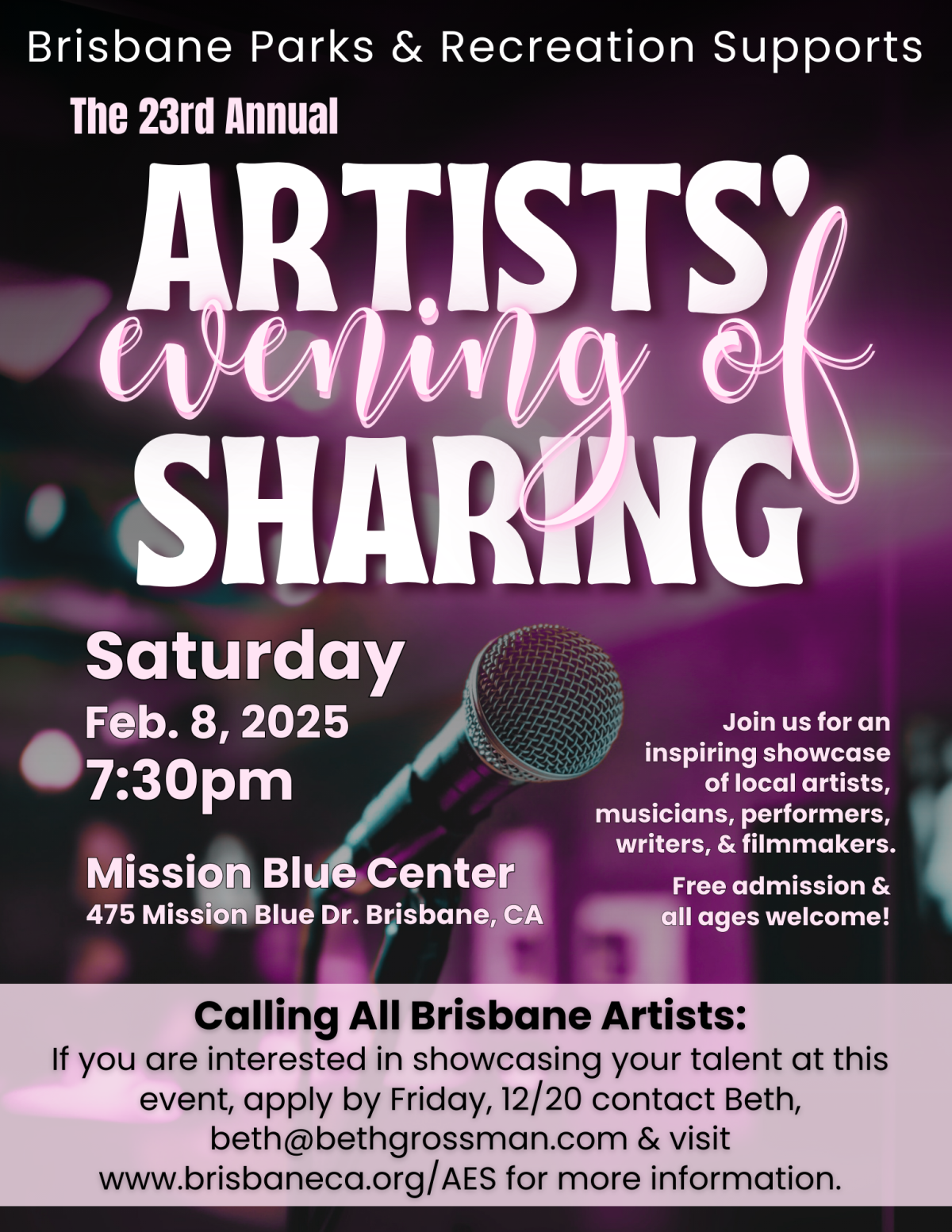 23rd Annual Artists' Evening of Sharing