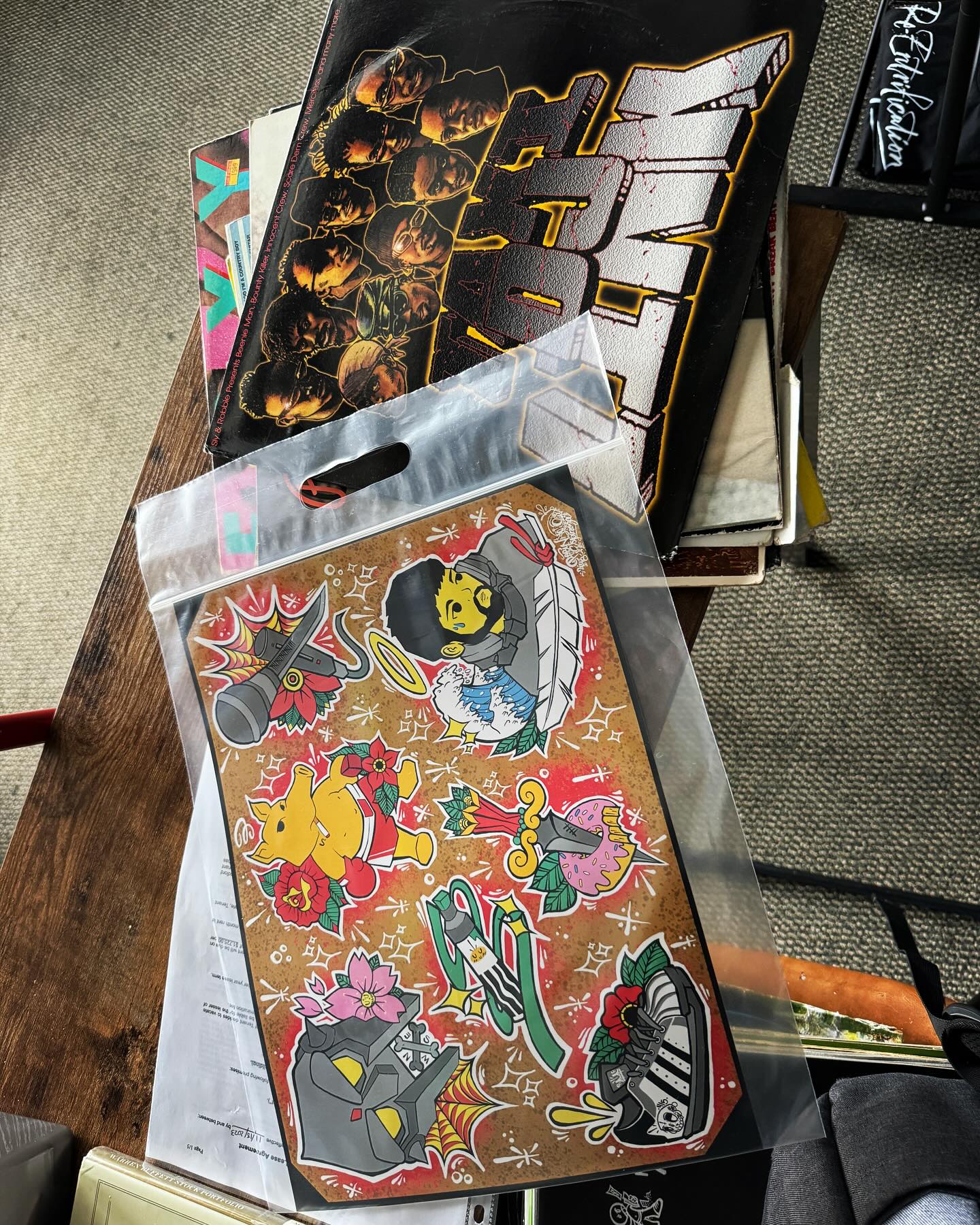 Records and custom artwork donated by Robin Espinosa in 2023.