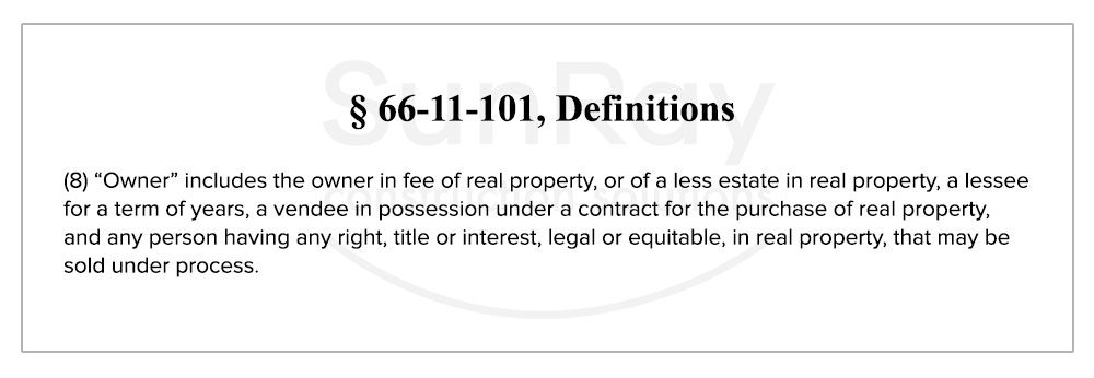 § 66-11-101, Definitions