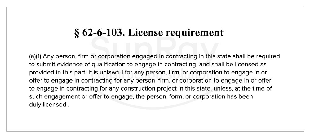 § 62-6-103. License requirement