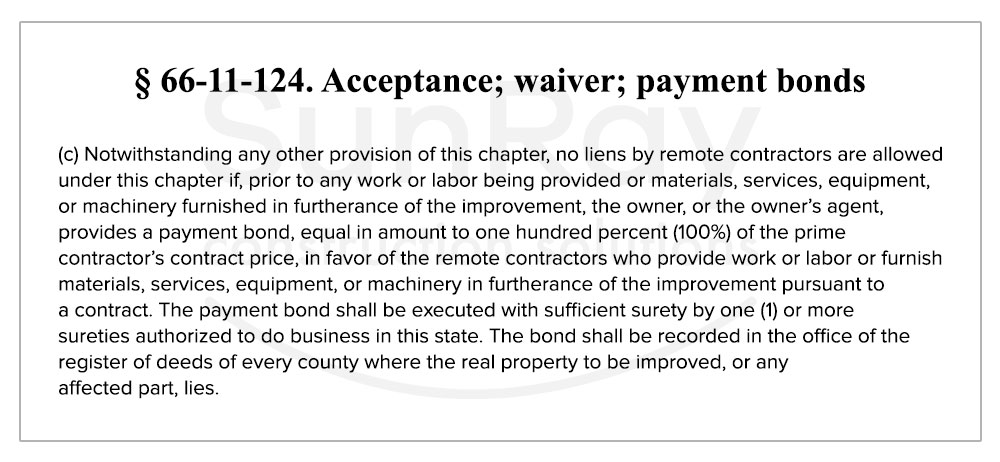 waiver and payment bonds