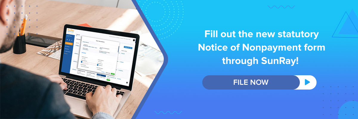 Statutory Notice of Nonpayment form