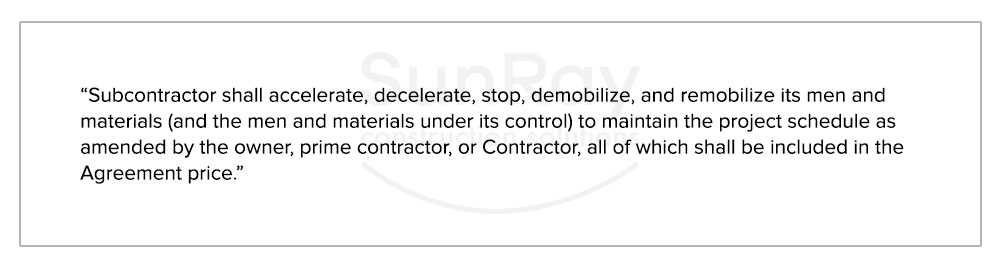 sample provision to accelerate work