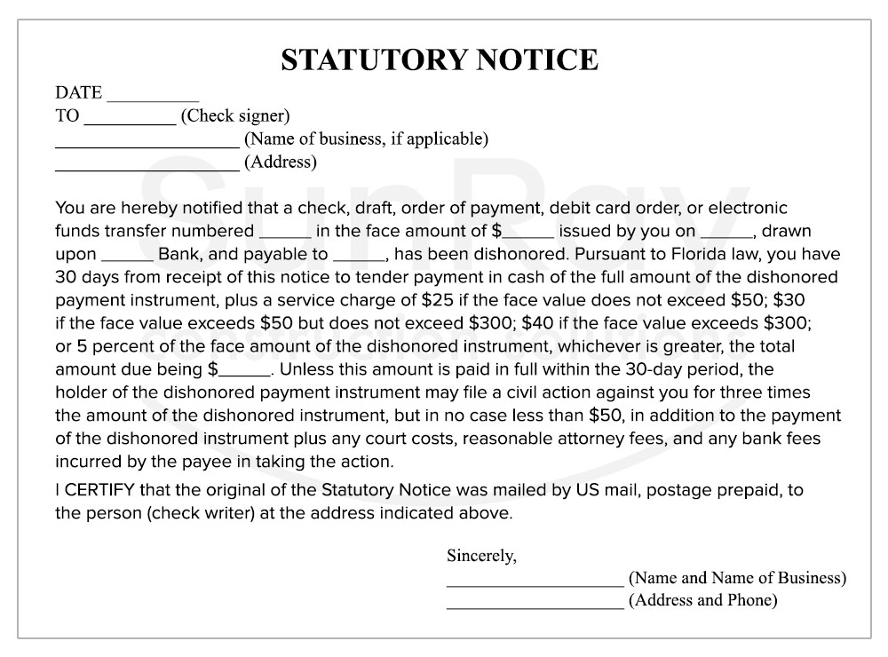 statutory demand letter