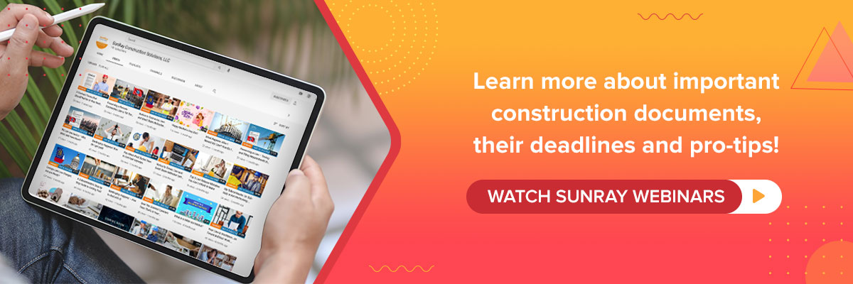 construction documents and deadlines