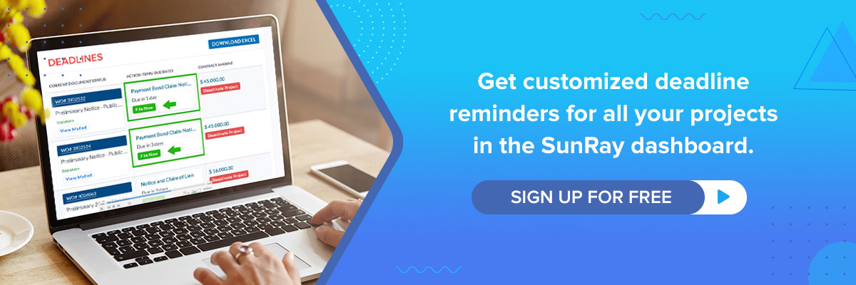 deadline reminders for construction documents