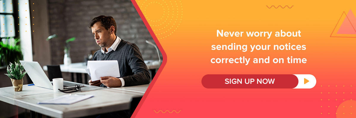 sending your notices on time