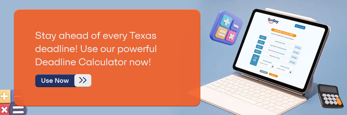 CTA – Stay ahead of every Texas deadline! Use our powerful Deadline Calculator now! - Use Now 