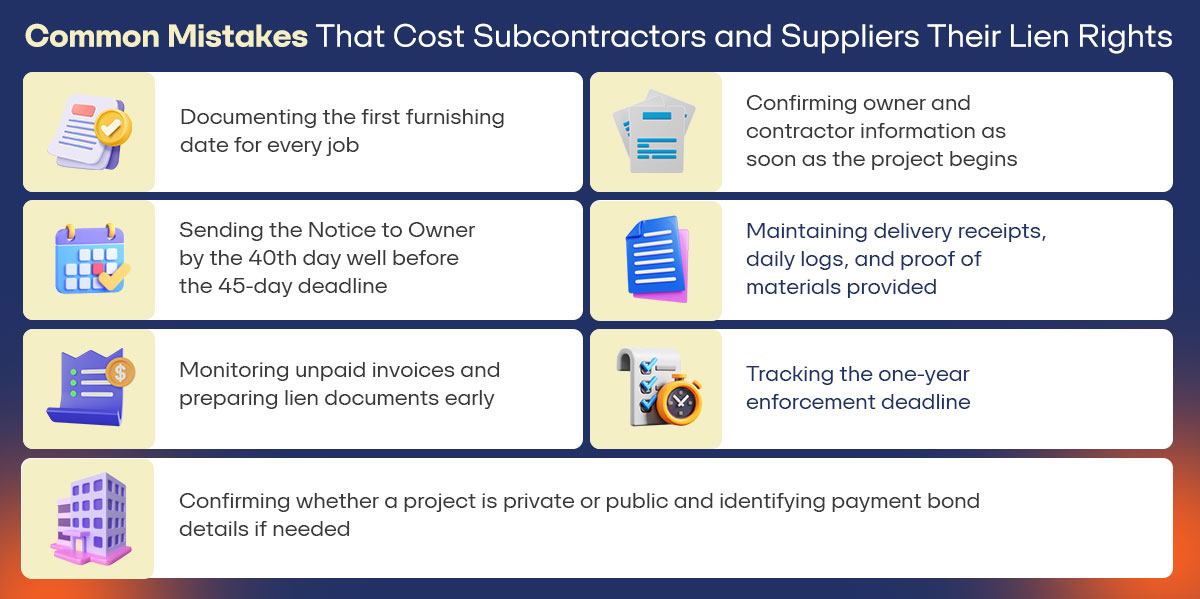 Graphic - Best Practices for Subcontractors and Suppliers – Mention Below Points 
