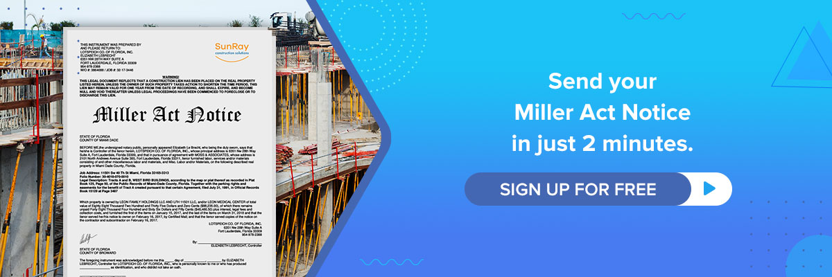 Miller Act Notice
