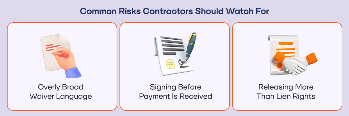Graphic - Common Risks Contractors Should Watch For – Mention Below 3 points 