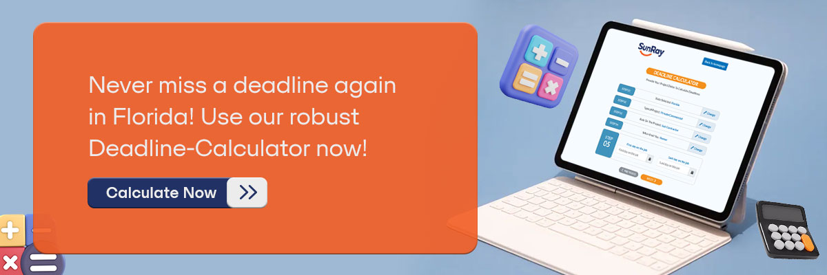 CTA – Never miss a deadline again in Florida! Use our robust Deadline-Calculator now! - Calculate Now 