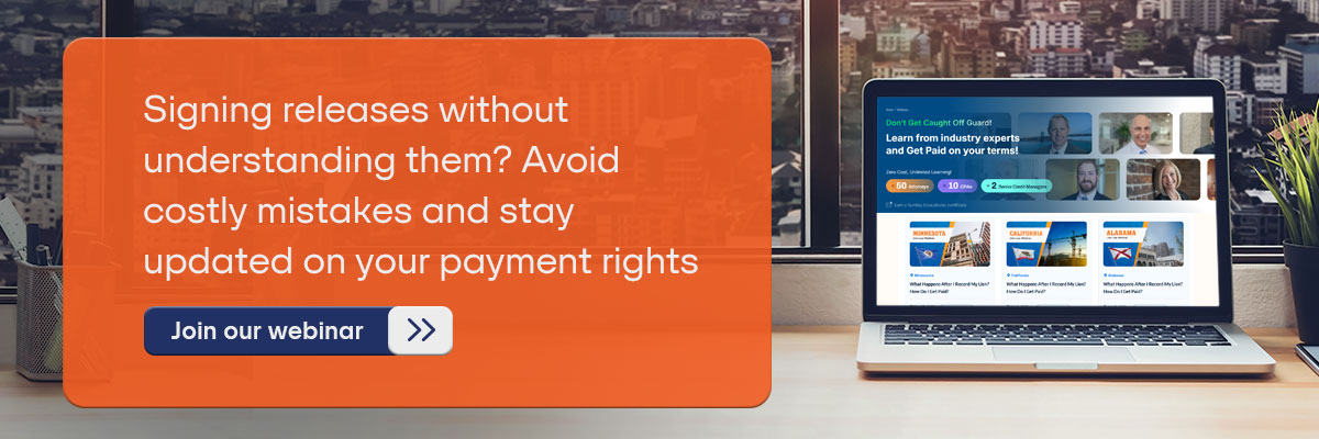 CTA - Signing releases without understanding them? Avoid costly mistakes and stay updated on your payment rights – Join our webinar 