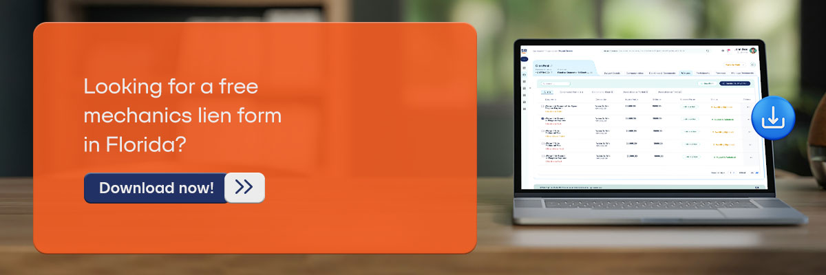 CTA - Looking for a free mechanics lien form in Florida? — Download Now.
