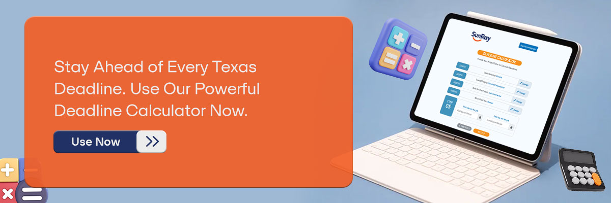CTA - Stay Ahead of Every Texas Deadline. Use Our Powerful Deadline Calculator Now. – Use Now 