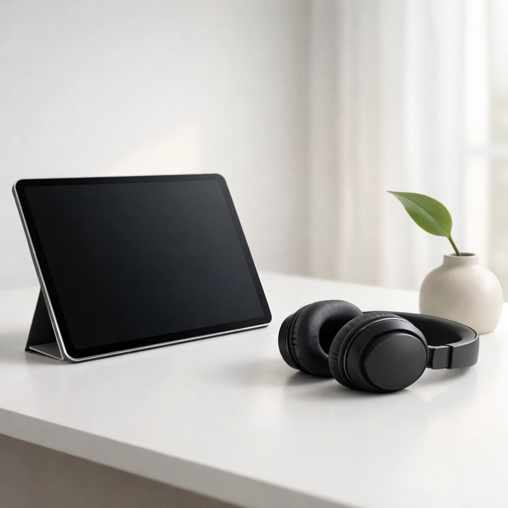Digital workspace representing VRI and remote interpreting services for California businesses.