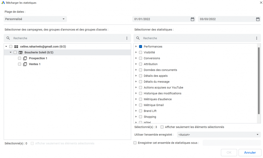 indicateurs de performances pour analyse