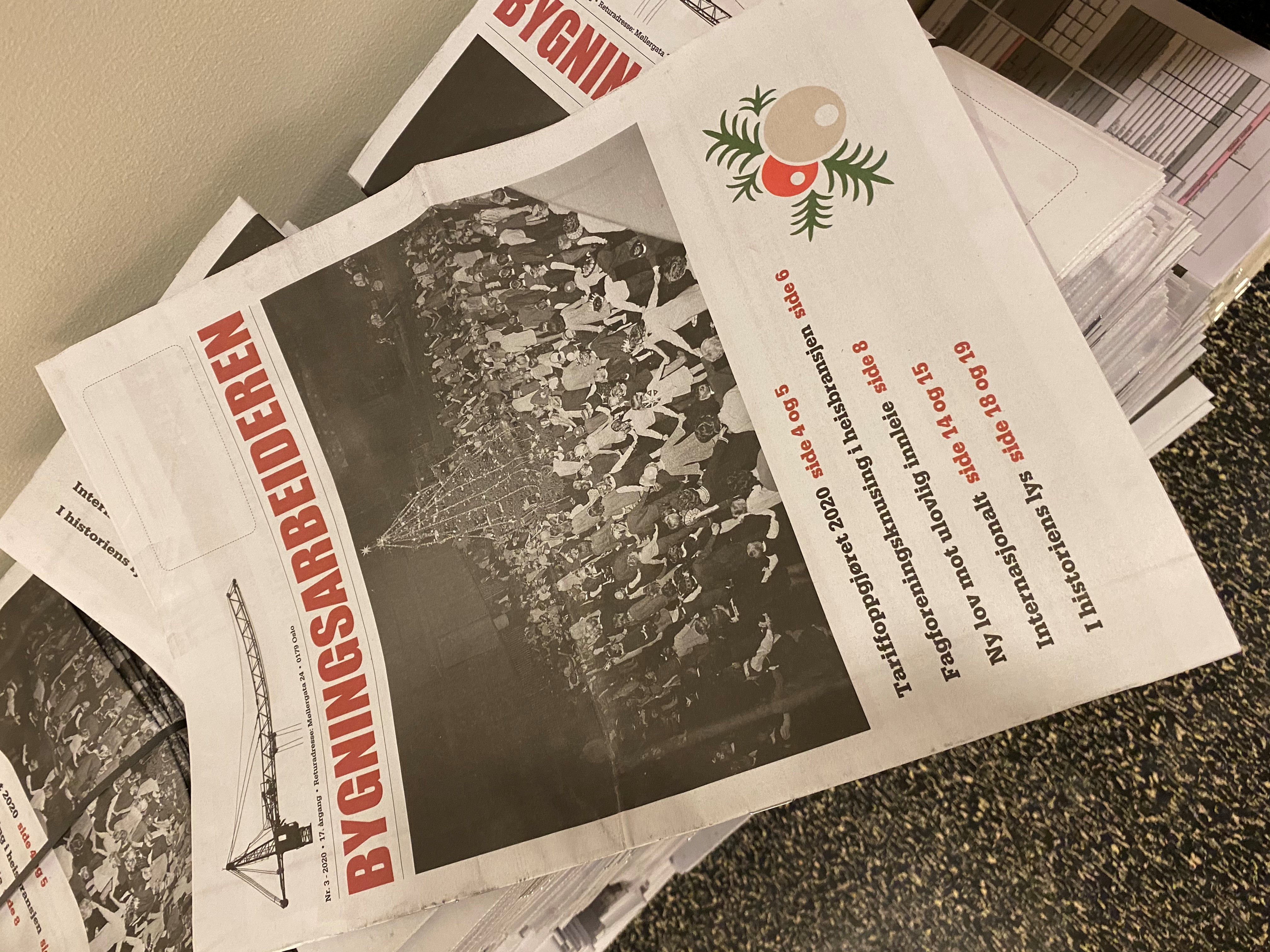 Nytt nummer av Bygningsarbeideren