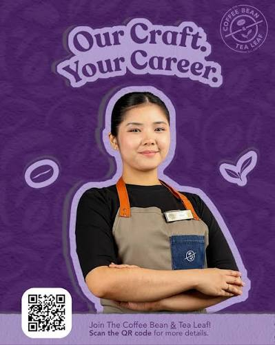 The Coffee Bean and Tea Leaf careers QR poster