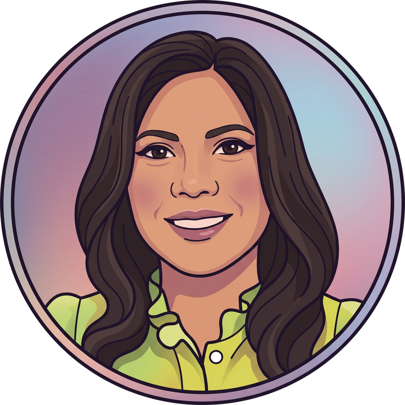 Tina Bautista için illüstrasyon portre, Kıdemli İşe Alım Direktörü, Tenet Healthcare
