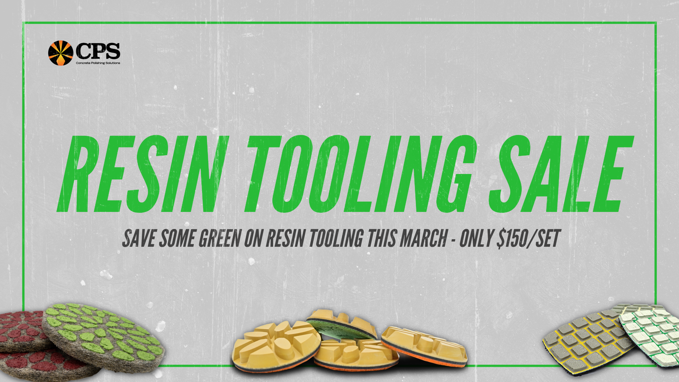 Super Shiny, 11" XACT Pads, and Sektor Series resin tooling on sale for $150 per set during March promotion