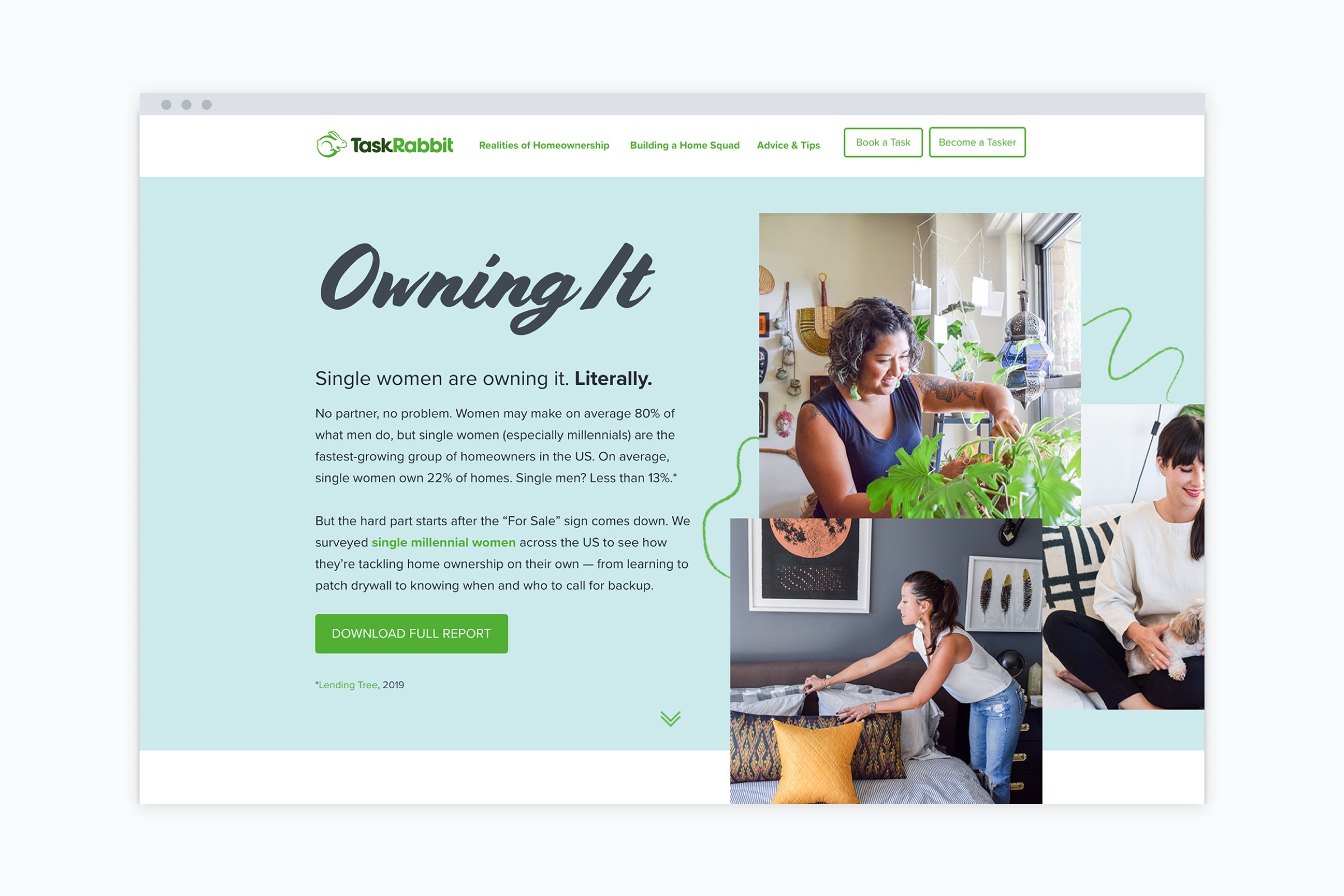 TaskRabbit microsite design