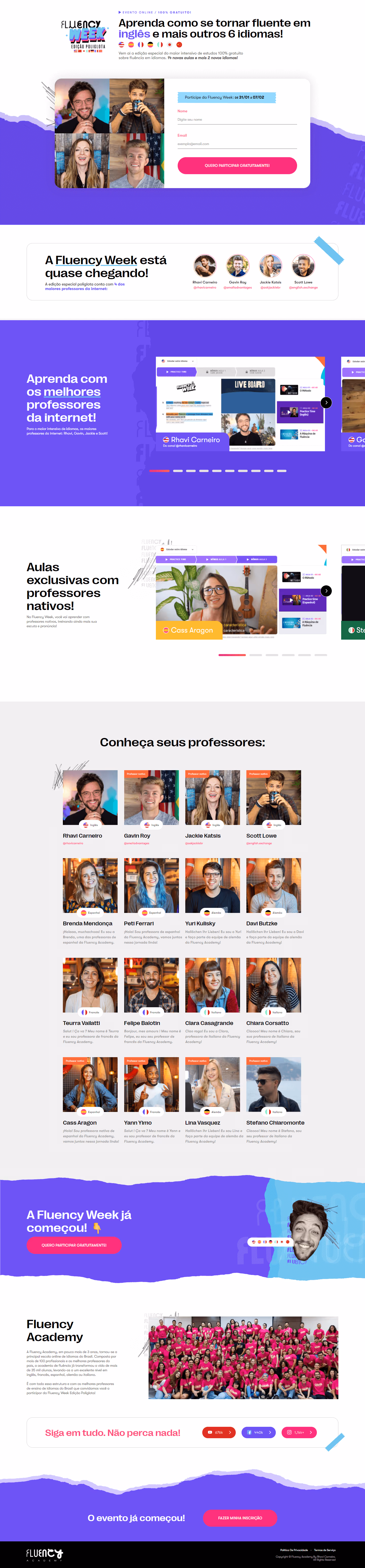 landing page fluency week