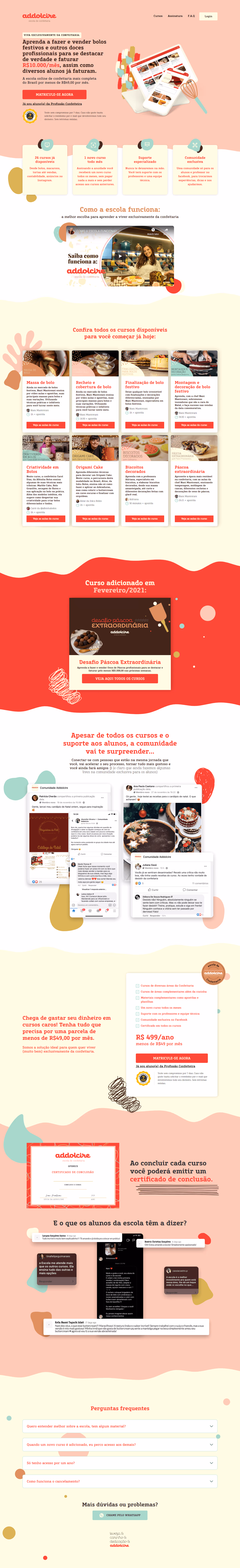 addolcire pagina de vendas