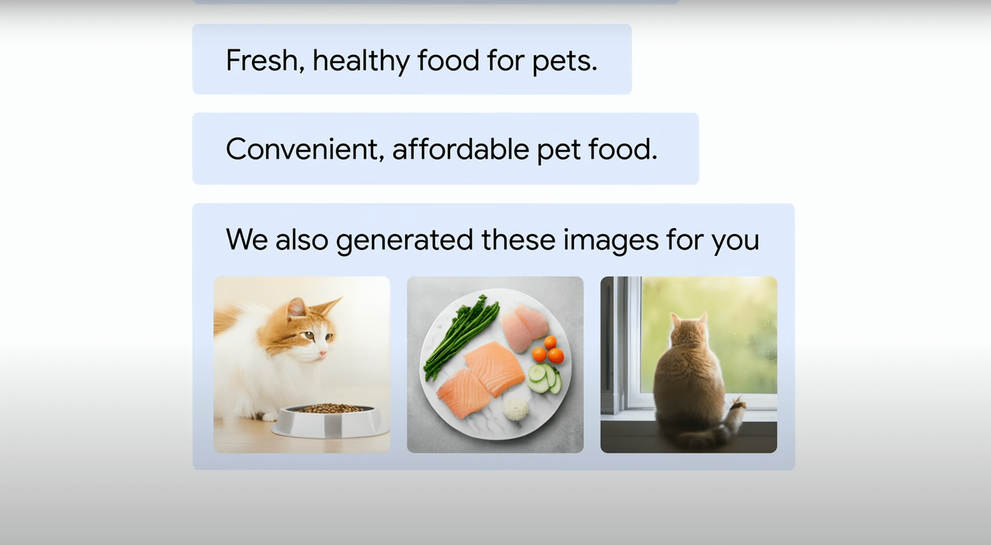 A screenshot of the new Google AI Tools for generating images with AI for Google Ads