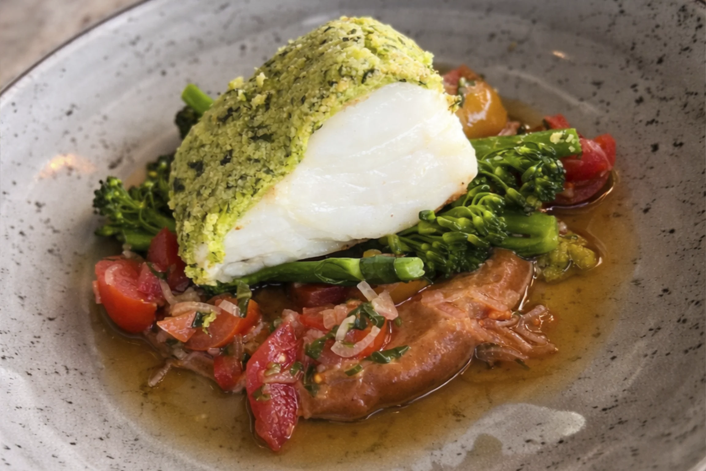 Wild Garlic Crusted Cod