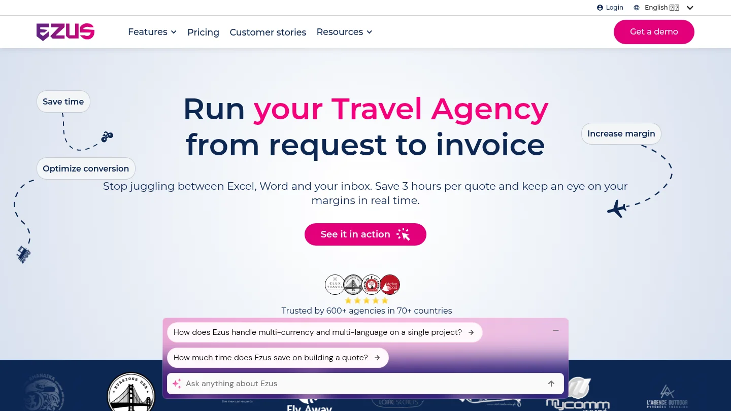 Homepage of Ezus