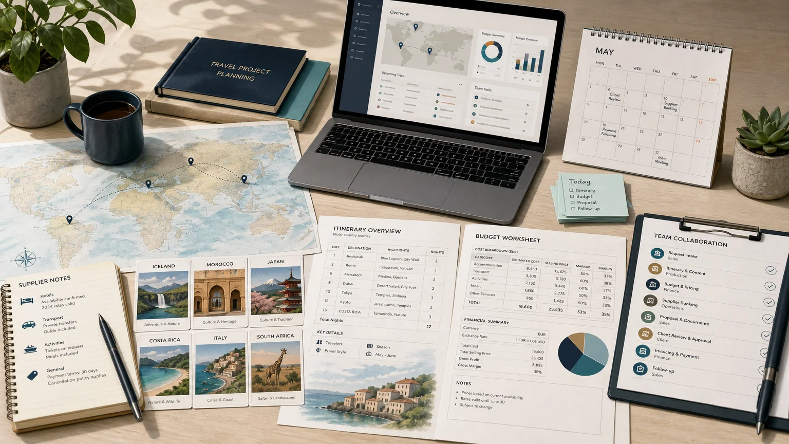 Travel Project Templates for Agencies and Operators