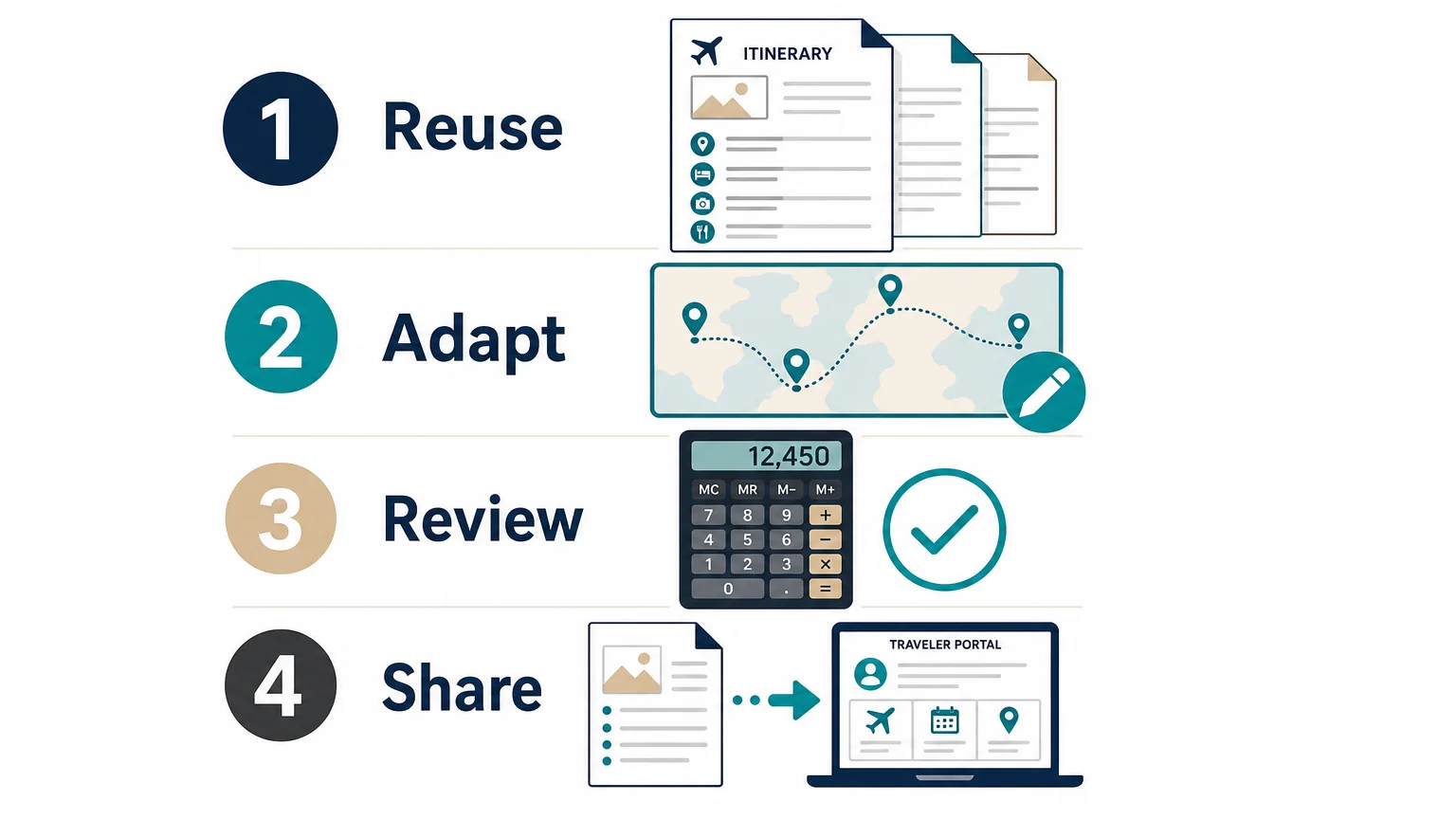 Four-step checklist for selecting a travel project template