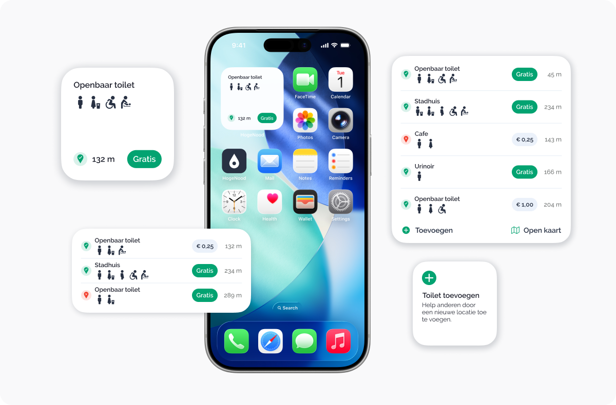 HogeNood widgets met iOS update 4.0.1