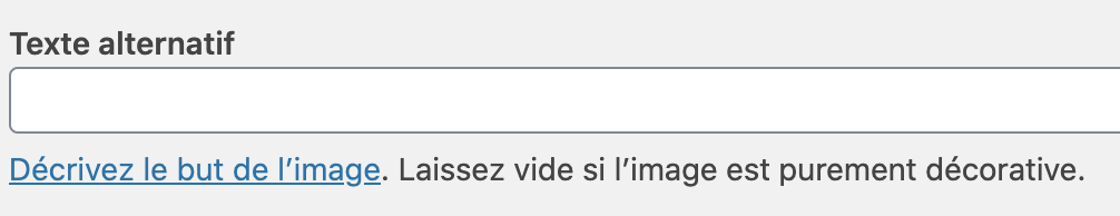 Modifier la balise Alt dans Wordpress