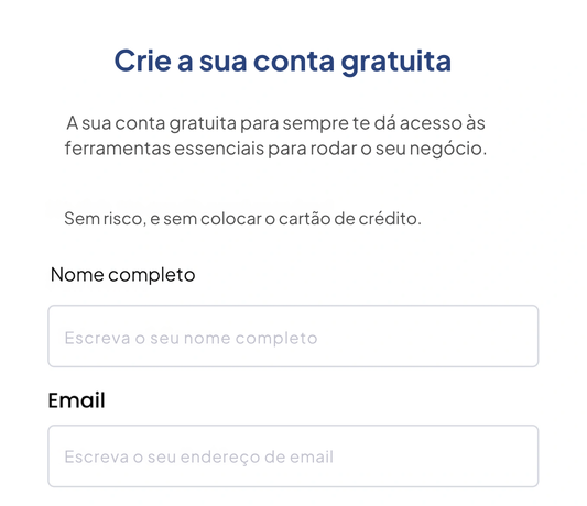 criar conta gratuita na Fitune