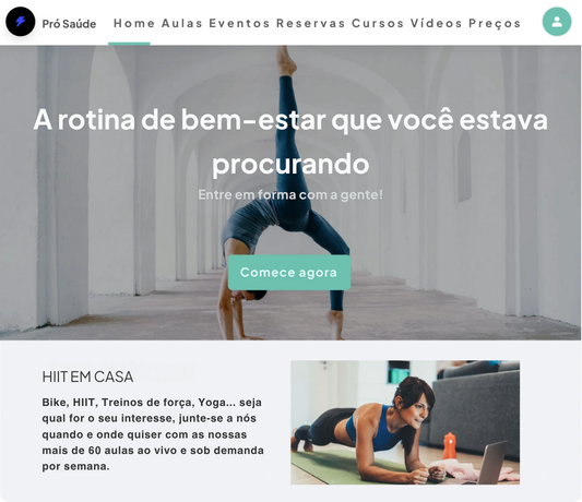 site personalizado fitness fitune