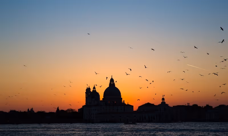 Sunset view of Venice