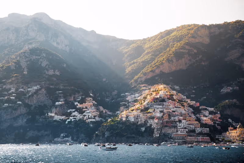 View of Positano from the sea