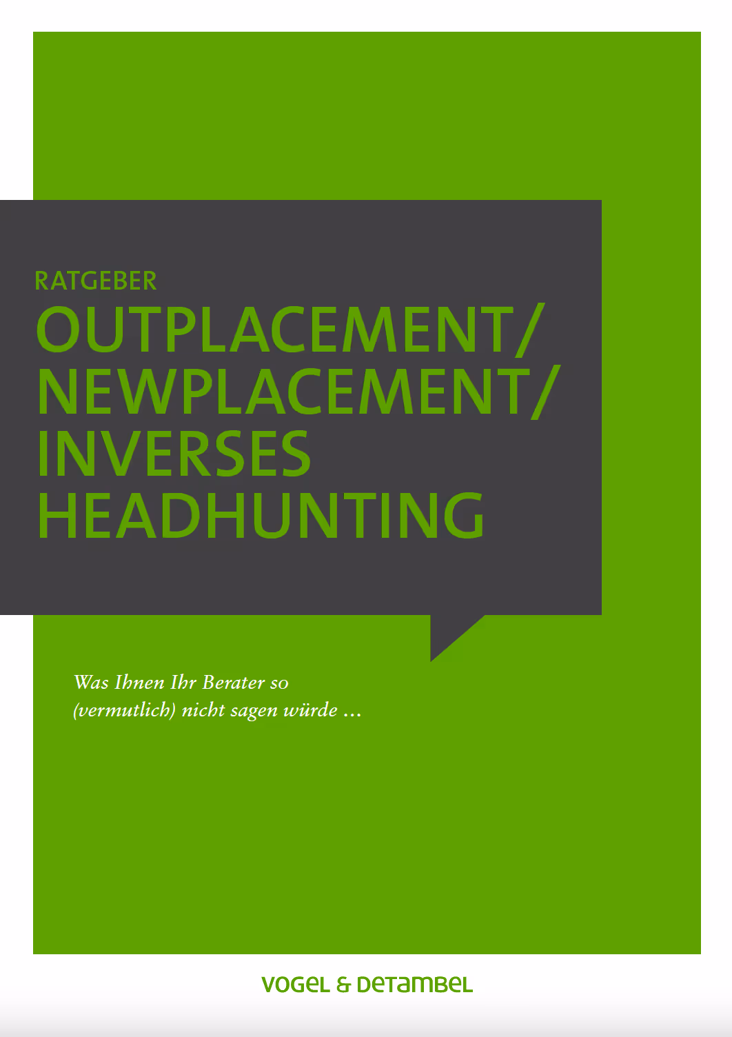 Outplacement Ratgeber Vogel & Detambel