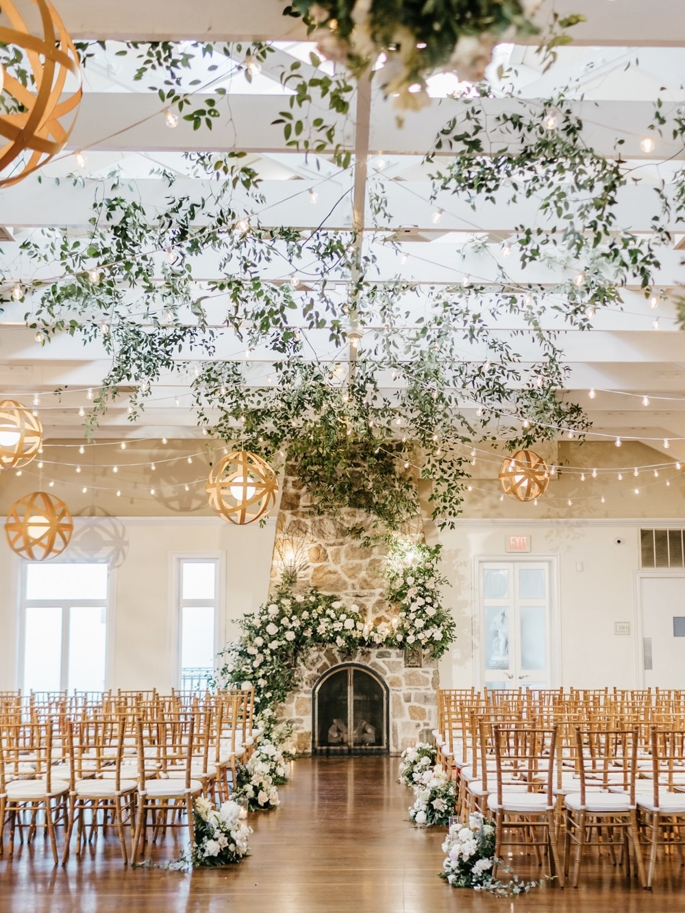 View of the balroom at Pomme Radnor for a micr-wedding