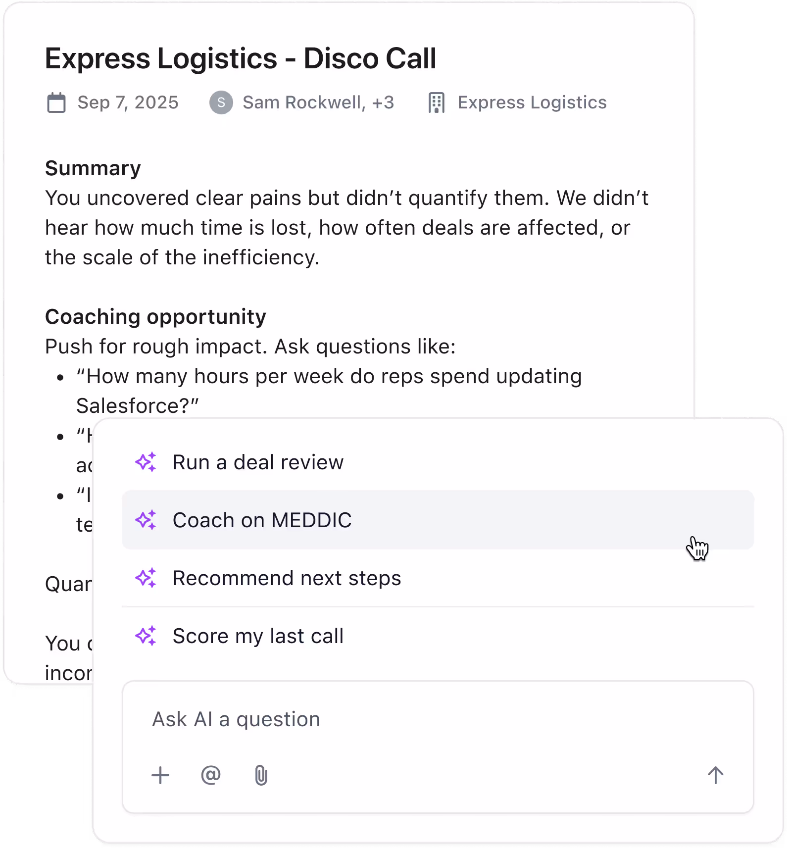 Scratchpad calls feedback
