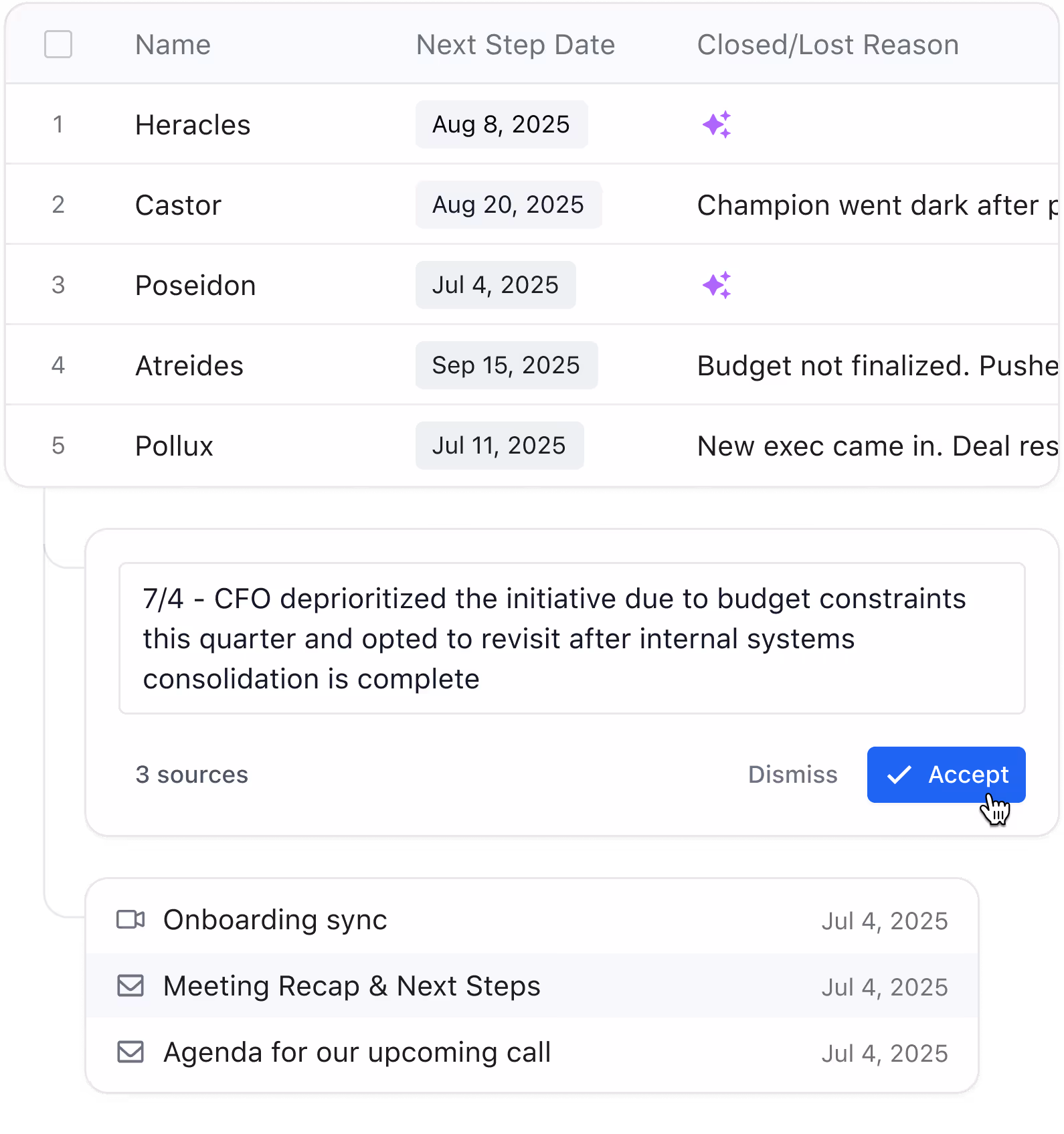 Scratchpad captures Closed Lost reasons behind every deal