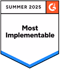 G2 Summer 2025 Most Implementable badge