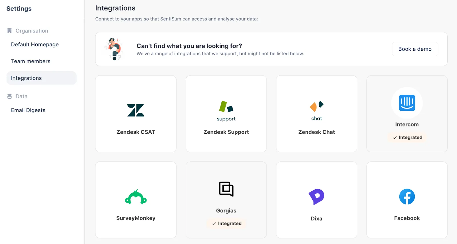 Full list of integrations on SentiSum - SentiSum